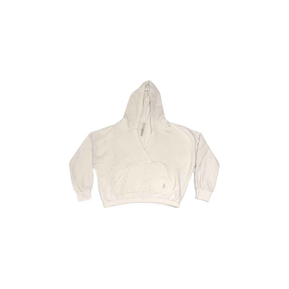 Free People FP Movement Reyes Hoodie Cotton Blend in Worn White - Size Small